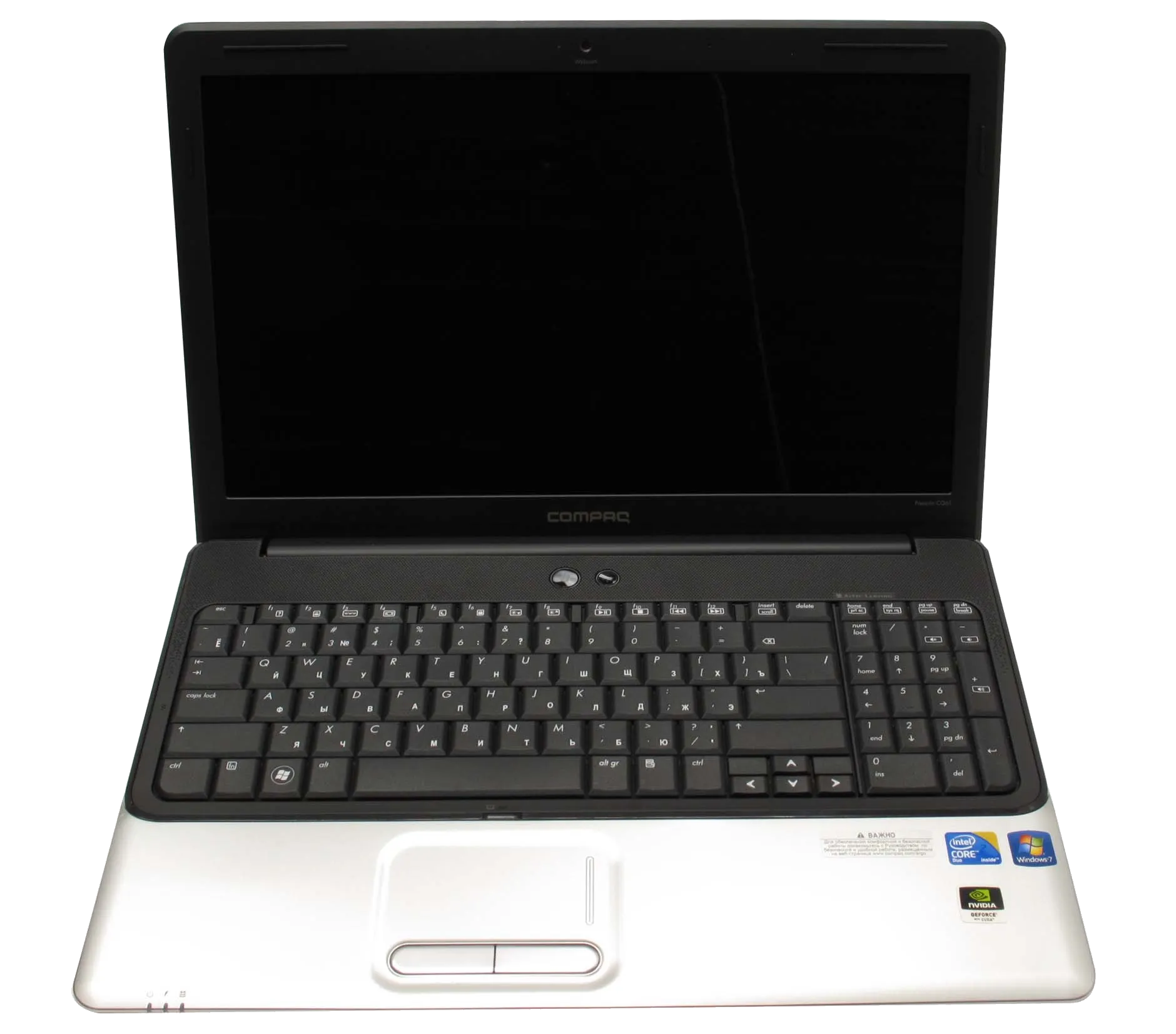 Настройка ОС HP Compaq Presario CQ61